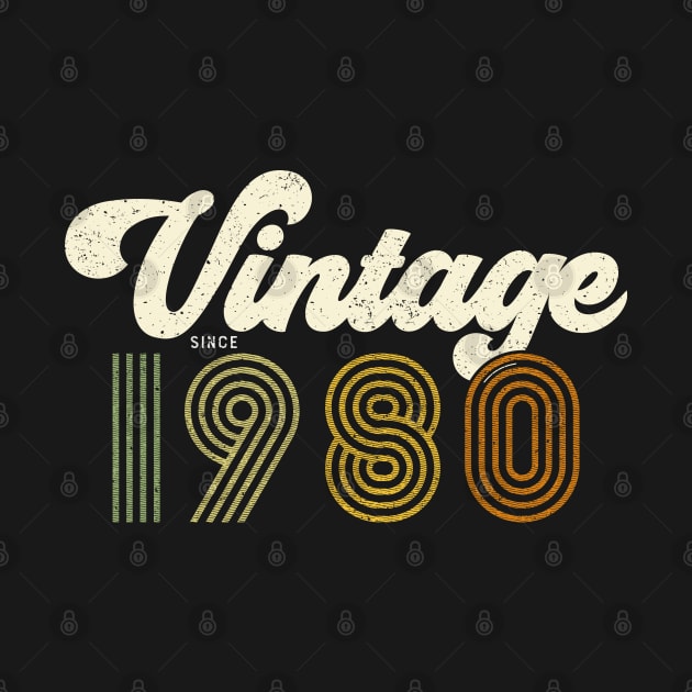 Vintage since 1980 - Cool Retro 40th birthday gift 2020 by Shirtbubble