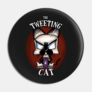 The Tweeting Cat Pin