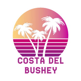 Costa Del Bushey Hertfordshire Funny Hertsmere Design T-Shirt