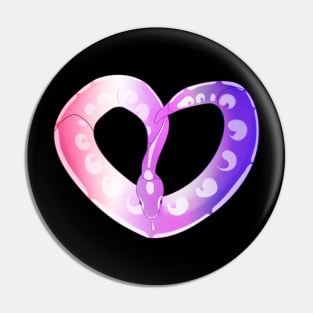 Ball Python Heart (Pride Design) Pin