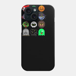 MONSTER FACES Halloween Emoji Shirt Skeleton Dracula Costume Phone Case