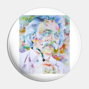 MARK TWAIN watercolor portrait .1 Pin