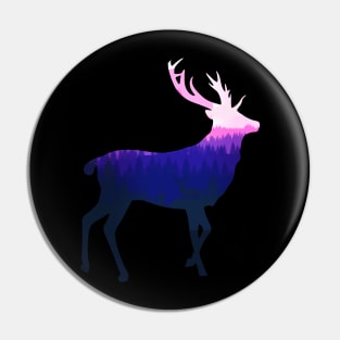 Stag Deer Buck King of the Forest - Blue Pin