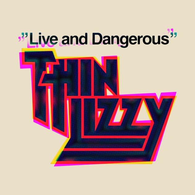 Thin Lizzy offset graphic by HAPPY TRIP PRESS