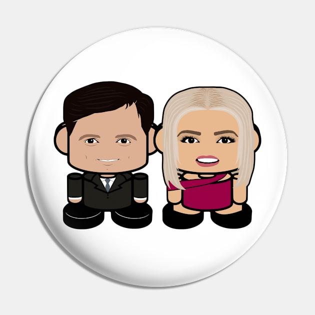 Mr. & Mrs. FDOTUS POLITICO'BOT Toy Robot Pin by Village Values