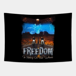 Motorcycle Freedom Vintage Classic Biker Tapestry