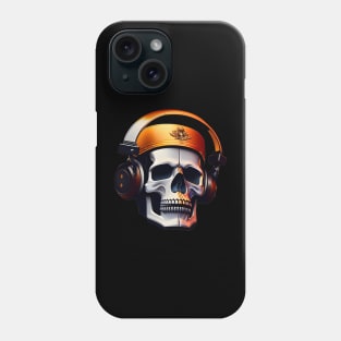 Skull With Headphones Phone Case