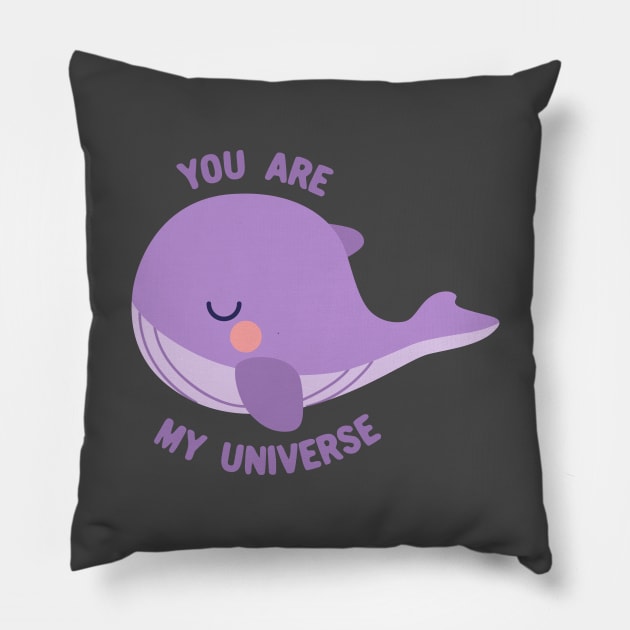 BTS tinytan whale you are my universe Pillow by Oricca