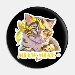 Cat Miaw: Playful and Cute Cat Design Pin