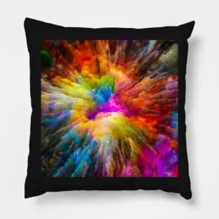 Fantasy Color explosion Powder Paint explodes. Pillow