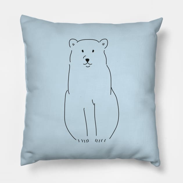 Polar Bear Silhouette Pillow by Lastdrop