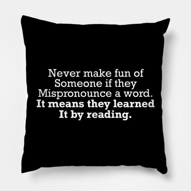 Language Learning Quote Pillow by Bododobird