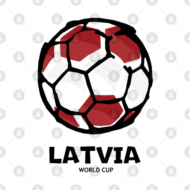 Latvia Football Country Flag by KewaleeTee