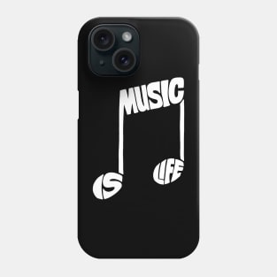 Music is life white Phone Case