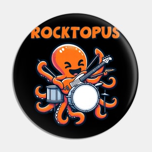 Octopus rock star Pin