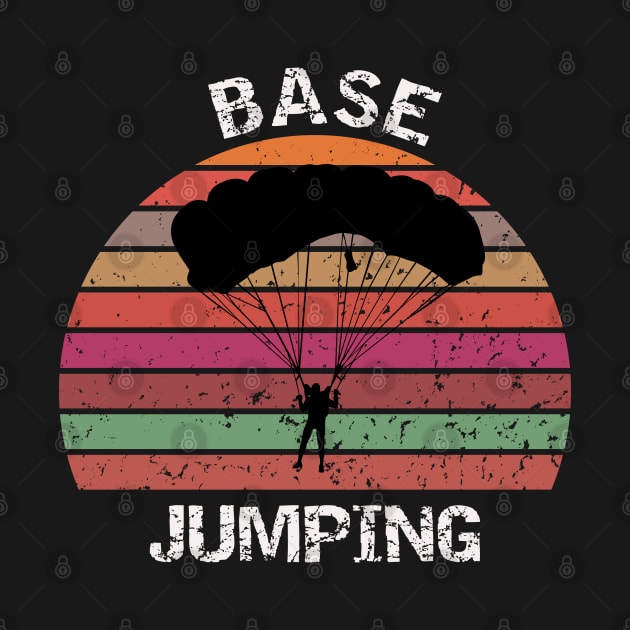 Base Jumping - retro sunset design by BB Funny Store