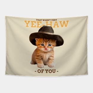 Cute Kitten Cowboy Tapestry