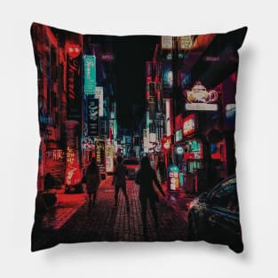 Cyberpunk Nights Pillow