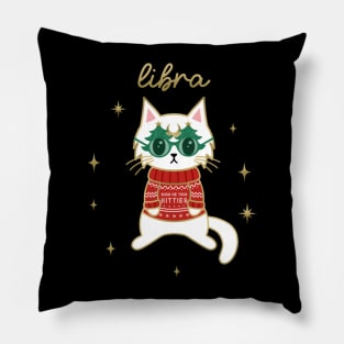 Libra Holiday Kitty Cat Pillow