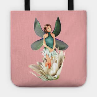 Virgo woman girl fairy faerie elf standing in lily Tote