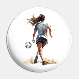 Girl Soccer Player Pin