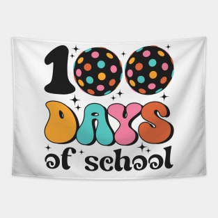 100 days of school Disco Ball Retro Design Tapestry