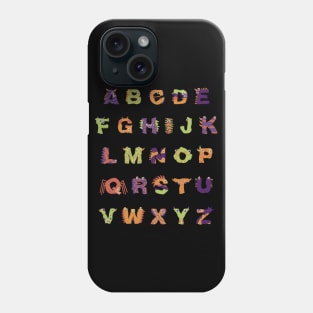 Alphabet Halloween Teacher Kids Cute Monster Alphabet ABC Phone Case