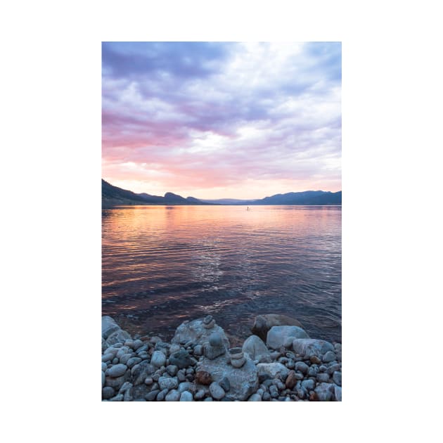 Colorful Summer Sunset View of Okanagan Lake by Amy-K-Mitchell