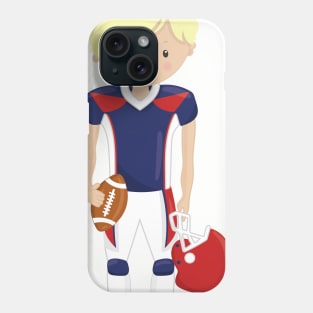 Rugby, American Football, Cute Boy, Blond Hair Phone Case