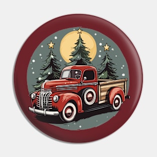 Vintage Christmas Truck Gift Pin