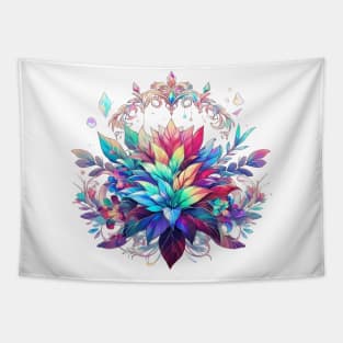 Another Flower World #4, Rainbow Cryst Tapestry