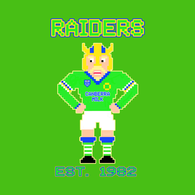 Canberra Raiders - 8 Bit Pixel Art - EST. 1982 by OG Ballers