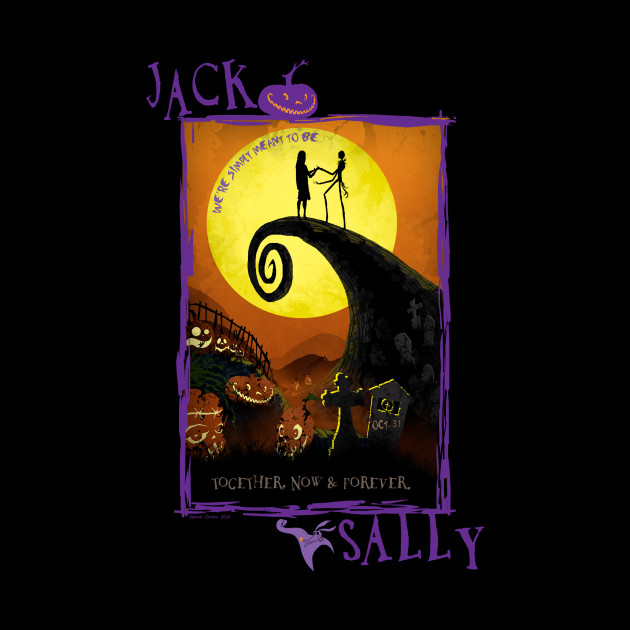 Jack and Sally - The Nightmare Before Christmas - Phone Case