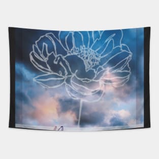 Sky Dreams clouds flower dreamer aesthetic beauty love Tapestry