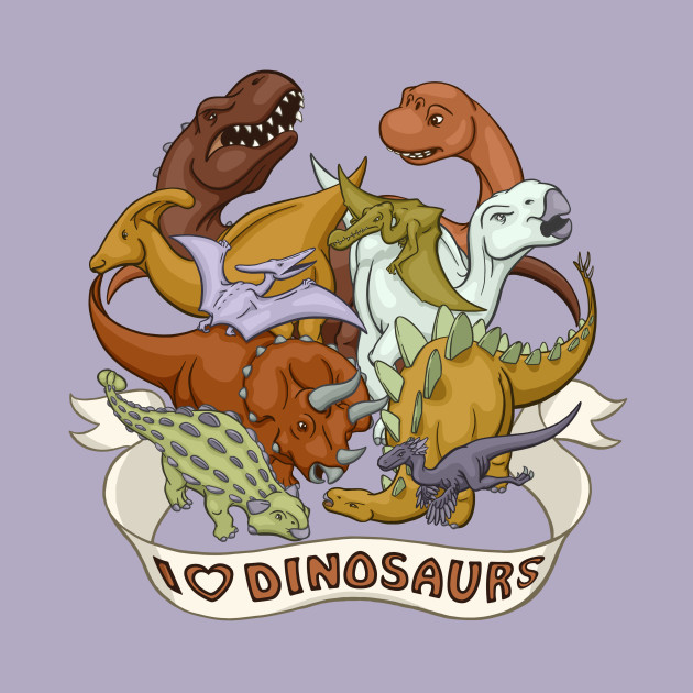 dinosaur with a heart