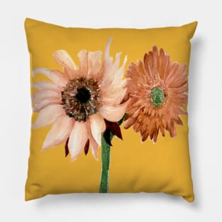 Sunflower and Gerbera Pillow