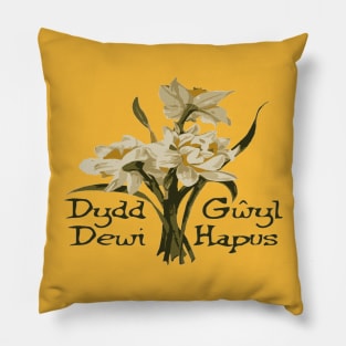 Dydd Gwyl Dewi Hapus Pillow