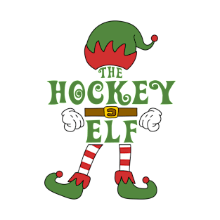 The Hockey Elf Christmas Family Matching Outfits Group Attire T-Shirt