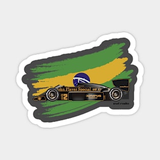 Ayrton Senna's Lotus 97T Formula 1 racecar by @axelrosito Magnet