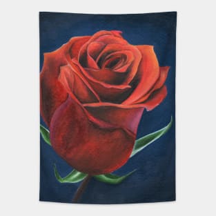 Pretty red painted acrylic rose Tapestry