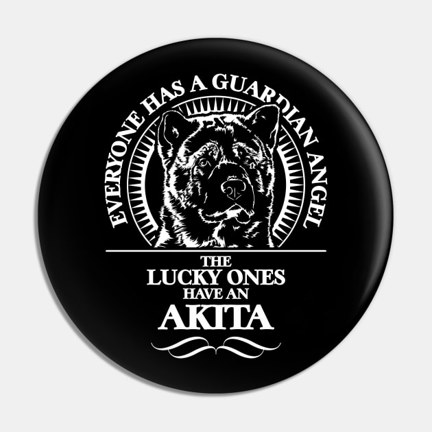 Proud Akita Guardian Angel dog saying Pin by wilsigns