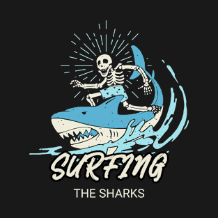 Surfing The Sharks T-Shirt