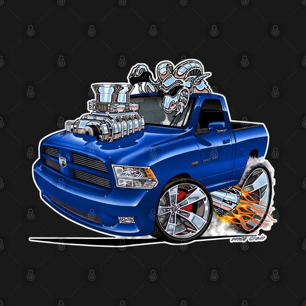 Dodge Ram Truck blue by vincecrain