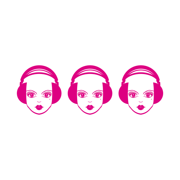 Abstract Headphone Girl by markmurphycreative