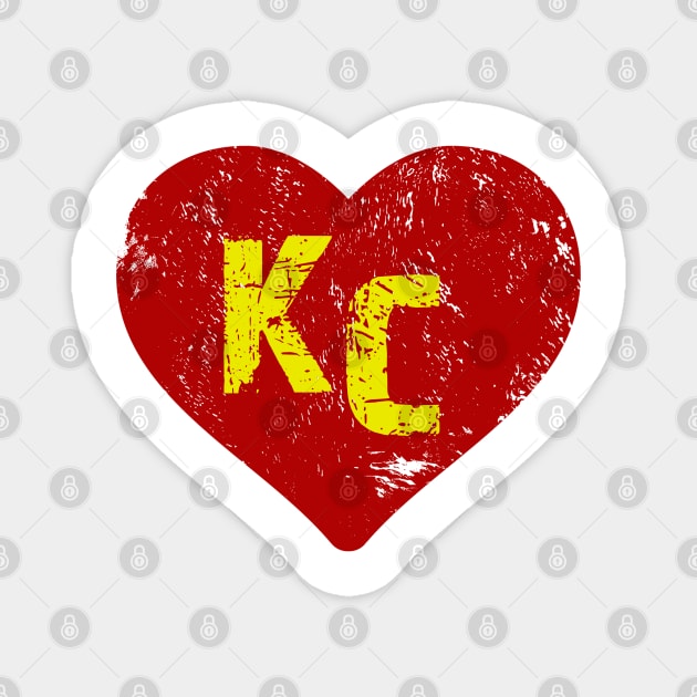 Kc Chiefs Heart Magnet by Doxie Greeting