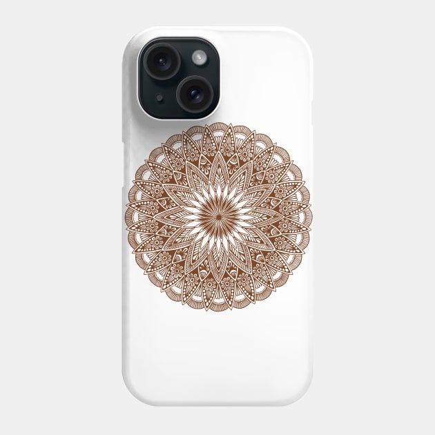Mandala (brown) Phone Case by calenbundalas