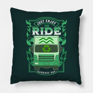 Garbage Truck - Recycling Trash Garbage Day - Truck Drivers Pillow