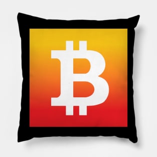 Bitcoin Sunset Pillow