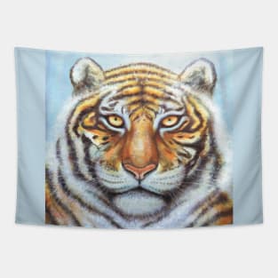 Snow Tiger Face Oil Painting Tapestry