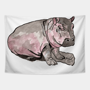 Baby Hippo Tapestry